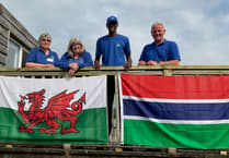 Glaslyn welcomes guest from The Gambia