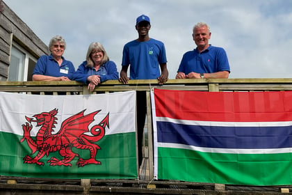 Glaslyn welcomes guest from The Gambia