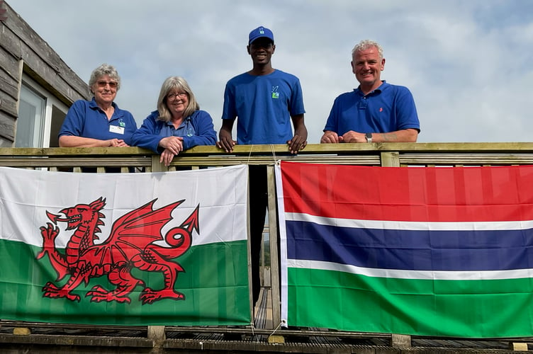 Volunteer Margaret Humphreys, Manager Heather Corfield, Emmanuel Jatta and Darren Moore from Friends of the Ospreys