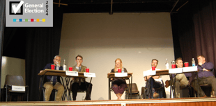 Machynlleth election hustings: An empty chair for Craig Williams