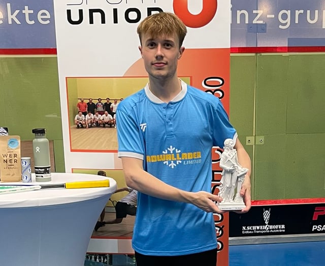 Aberystwyth squash professional Rhys Evans wins Salzburg Open 