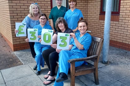 Cash raised for Chemotherapy Day Unit at Glangwili Hospital