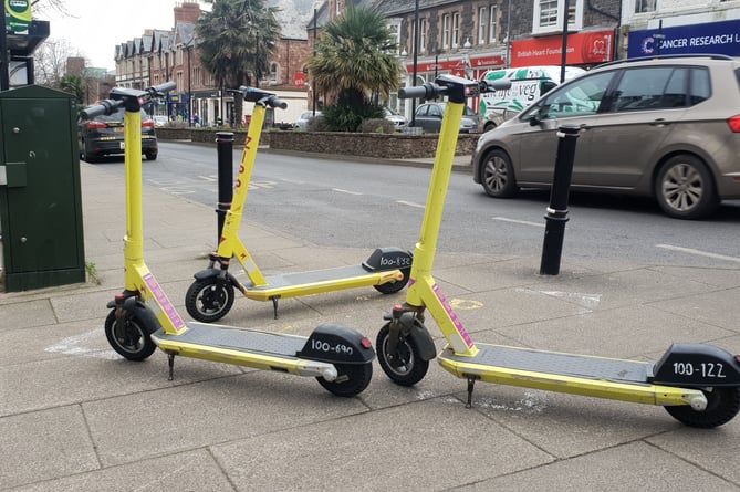 Love them or hate them, e-scooters are here in Minehead for another two years.