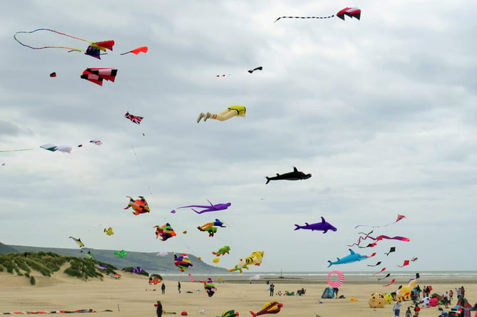 Last year's kite festival. Photo: We Love Green Spaces in Barmouth