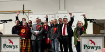 Montgomeryshire turns red for first time in its history