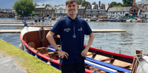 New Quay RNLI's youngest member takes part in Royal Regatta rowpast