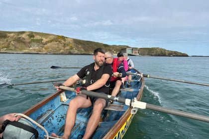 Porthdinllaen RNLI take on rowing challenge for milestone birthdays