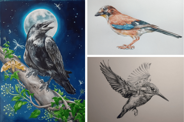 ‘Birds’ is the latest exhibition by artist Rachel Booth Davies at Cletwr