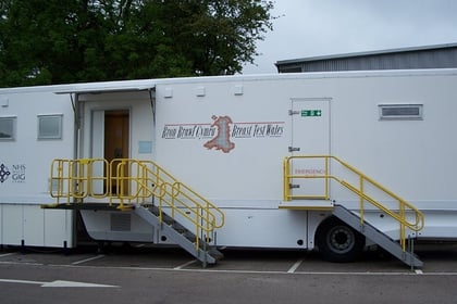 Aberystwyth's mobile breast screening unit changes location