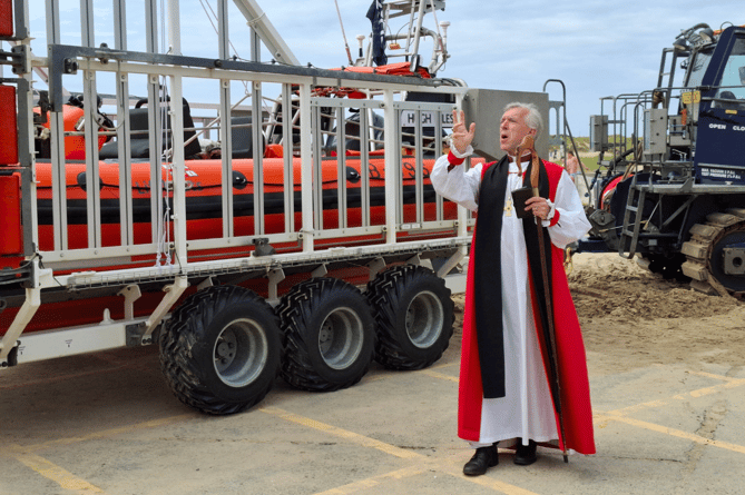 Archbishop Andrew John officiated the anniversary service and blessing in Aberdyfi