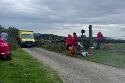 Search and rescue team rush to help sick walker