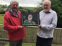 Wyn Mel donates painting of Dai Jones Llanilar 