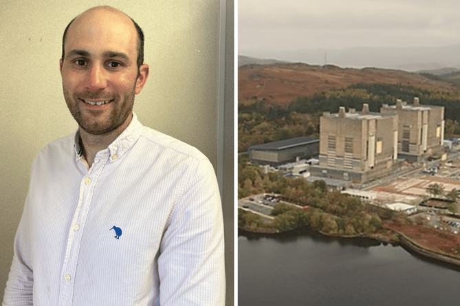 Tom Williams (left) is the new site director of Trawsfynydd (right)