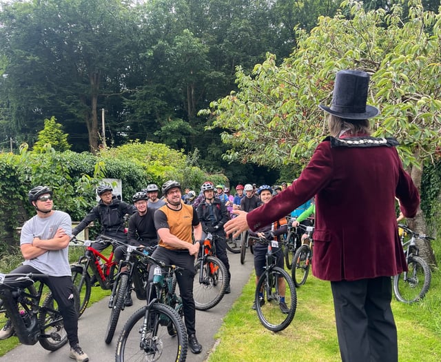 Mountain bikers endure "wild ride" with Machynlleth open access day