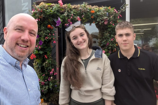 Mabon ap Gwynfor is pictured with Cassi Wyn Jones and Cian Iolen Rhys