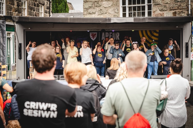 The local Makaton Choir took to the stage