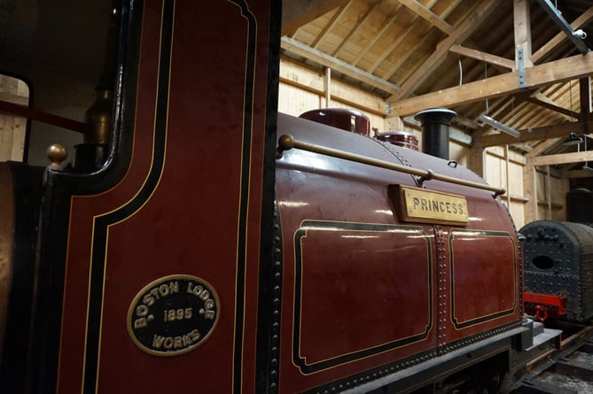 Princess, one of the first two steam trains to come to Porthmadog in 1863 and still in use today thanks to the preservation work of volunteers