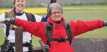 Ceredigion woman completes 13,000ft sky dive in memory of grandson