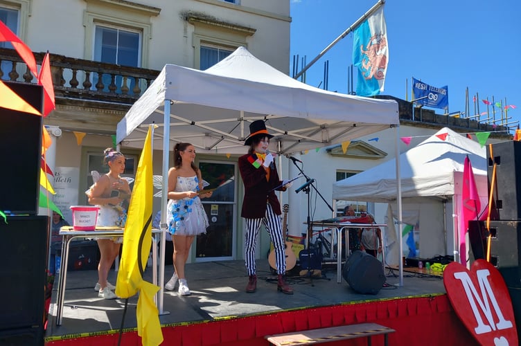 Live music and entertainment took place on a stage at Y Plas. Photo: Julie McNicholls Vale