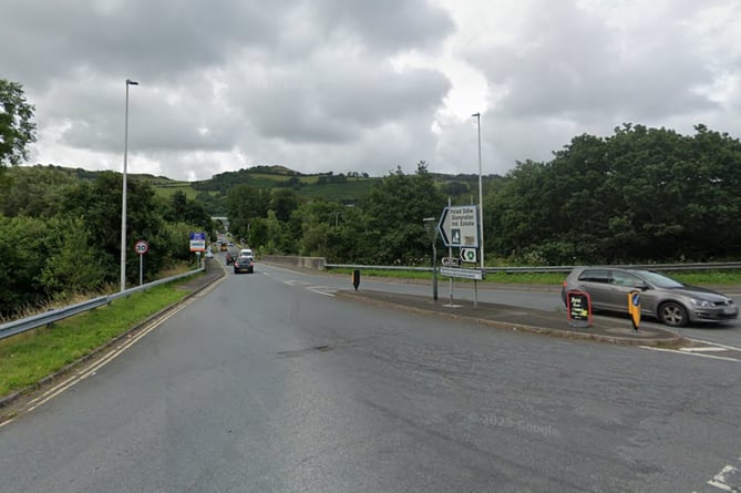 The entrance to Glanyrafon Industrial Estate