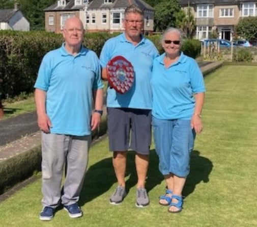 Pictured below are club captain, Colin Hopkins, John Johnson and Pam Payton