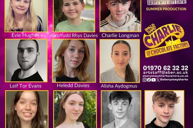 Some of the young cast of the professional production of 'Charlie and the Chocolate Factory the musical'