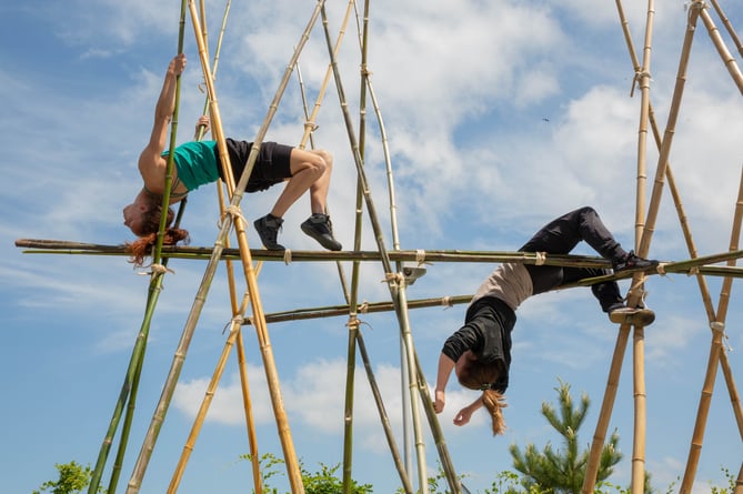 NoFitState Circus perform 'BAMBOO'. Photo: Jon Street