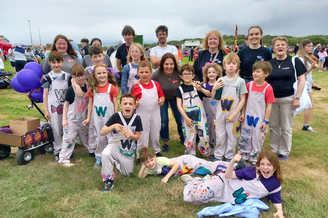 Youngsters took part in workshops at Arad Goch and dressed as Oompa Loompas for Borth Carnival to promote 'Charlie and the Chocolate Factory the musical' at Aberystwyth Arts Centre. Photo: Julie McNicholls Vale