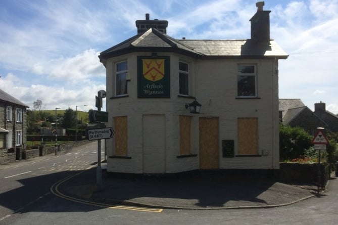 The boarded up Wynnes Arms, Manod, Blaenau Ffestiniog. Photo: Gwynedd Council Planning Documents