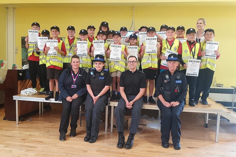 NWP Gwynedd South shared this pic of the 'Mini Police' who completed the course