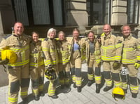 Firefighters thanked for taking part in fundraising challenge