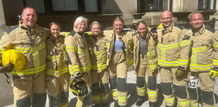 Firefighters thanked for taking part in fundraising challenge