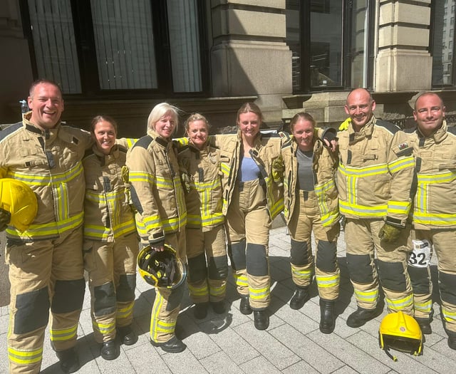 Firefighters thanked for taking part in fundraising challenge