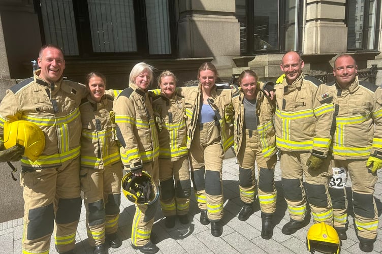 Firefighters from across north Wales took part in a challenge in Liverpool. Photo: North Wales Fire and Rescue Service