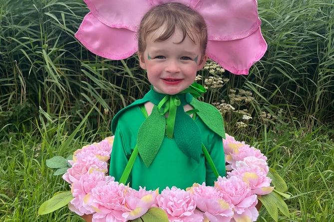 Little Mali Griffiths made a very cute flower. Photo: Stephen Griffiths