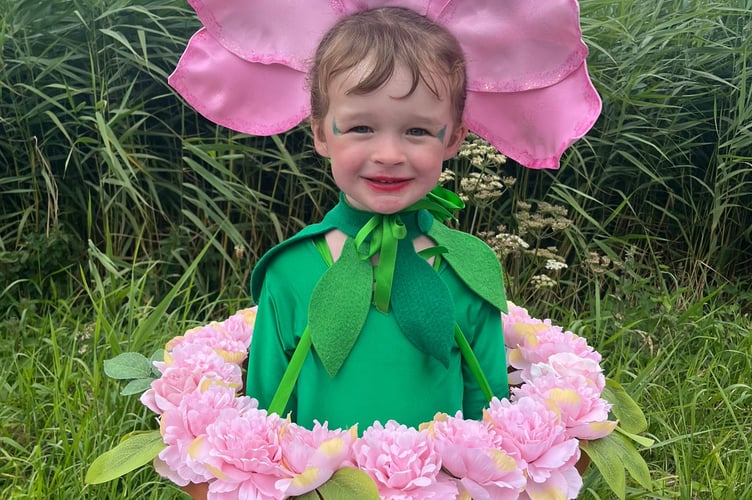 Little Mali Griffiths made a very cute flower. Photo: Stephen Griffiths