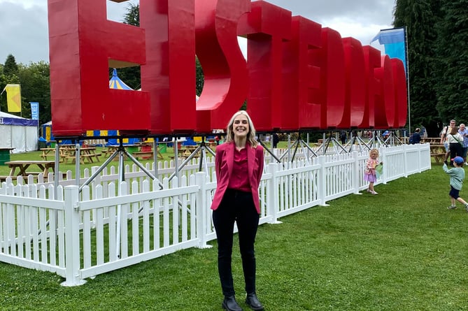 Minister Sarah Murphy at the Eisteddfod