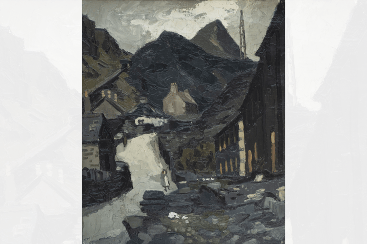 Sir Kyffin Williams oil painting, ‘Road to the Mine, Blaenau Ffestiniog’ purchased for the new gallery of Welsh art at Palé Hall