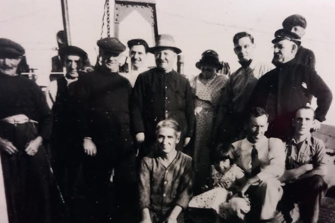 People aboard the SS Florence Cooke in about 1930. Image courtesy of Porthmadog Maritime Museum