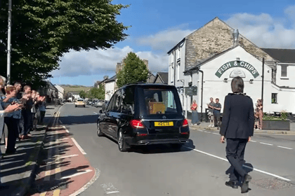 Machynlleth lines the street to bid farewell to Cllr Michael Williams