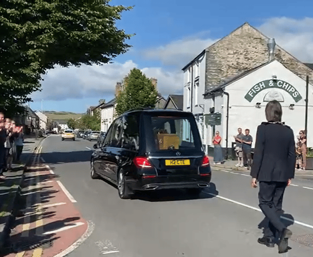 Machynlleth lines the street to bid farewell to Cllr Michael Williams