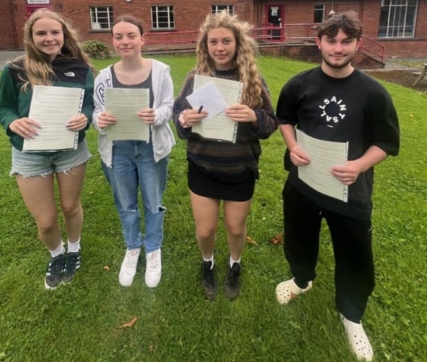 Students at Machynlleth school celebrate exam success