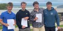 Ysgol Gyfun Aberaeron pupils celebrate incredible A level results