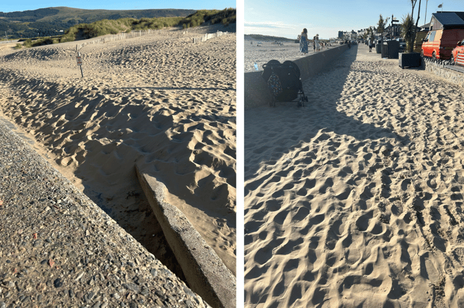 Mags's pictures show access to the beach and prom is restricted by the build up of sand