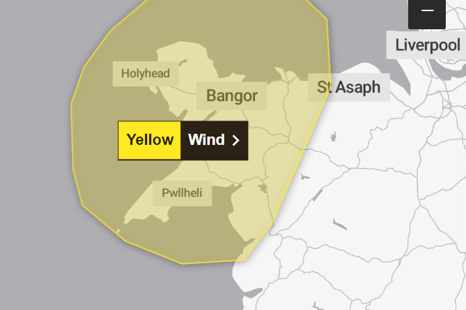 Met Office image for today's weather warning