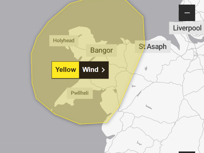 Met Office image for today's weather warning