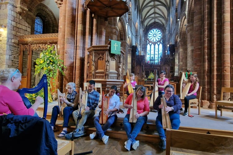 Cambrian Harp School's concert tour started on 9 August with a concert in the cathedral in Cobh