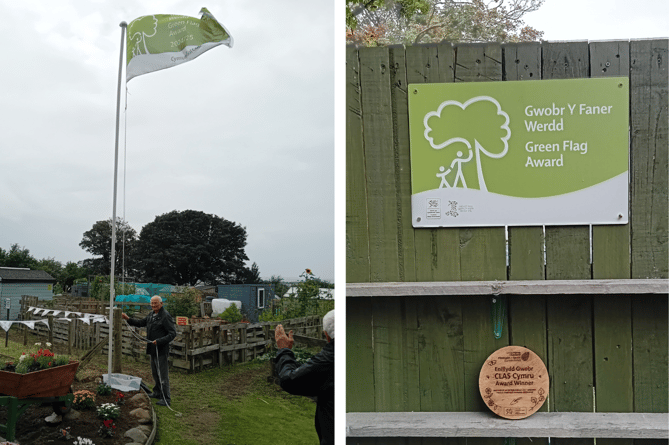 The Green Flag has been raised, and a sign put up at the site