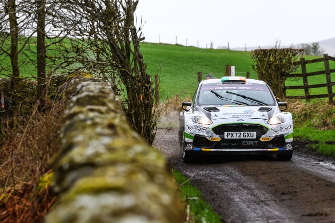 William Creighton and co driver Liam Regan in their Ford Fiesta Rally 2