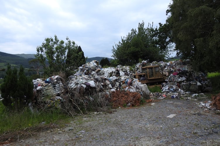 Photo of the waste at Hengwrt, Dolgellau. Photo: Natural Resources Wales